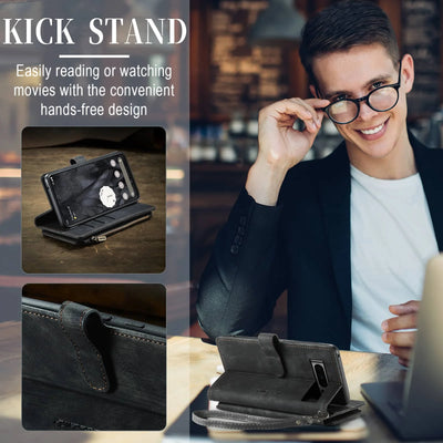 PureGuardCases Leather Wallet Wristlet Case for Google Pixel