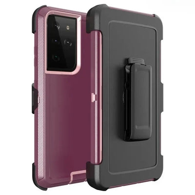 PureGuardCases 3-in-1 Military Armor Belt Clip Case for Samsung Galaxy