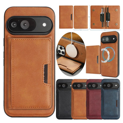 2-in-1 Magnetic Wallet Pixel 11, front & back
