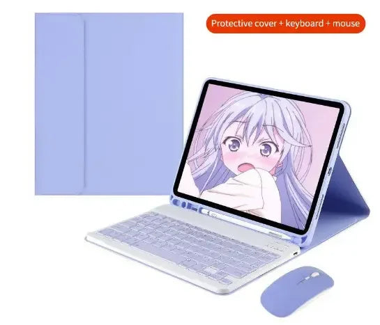 PureGuardCases Colorful Bluetooth Keyboard Case for iPad