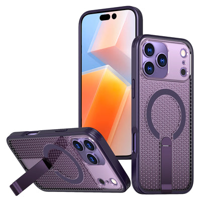 PureGuardCases Breathable Cooling Stand iPhone Case – MagSafe Rugged Magnetic Cover