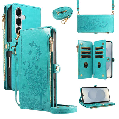 Tree Zipper Case Galaxy S9-S26, Blue