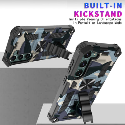 PureGuardCases Camouflage Armor Kickstand Case for Samsung Galaxy