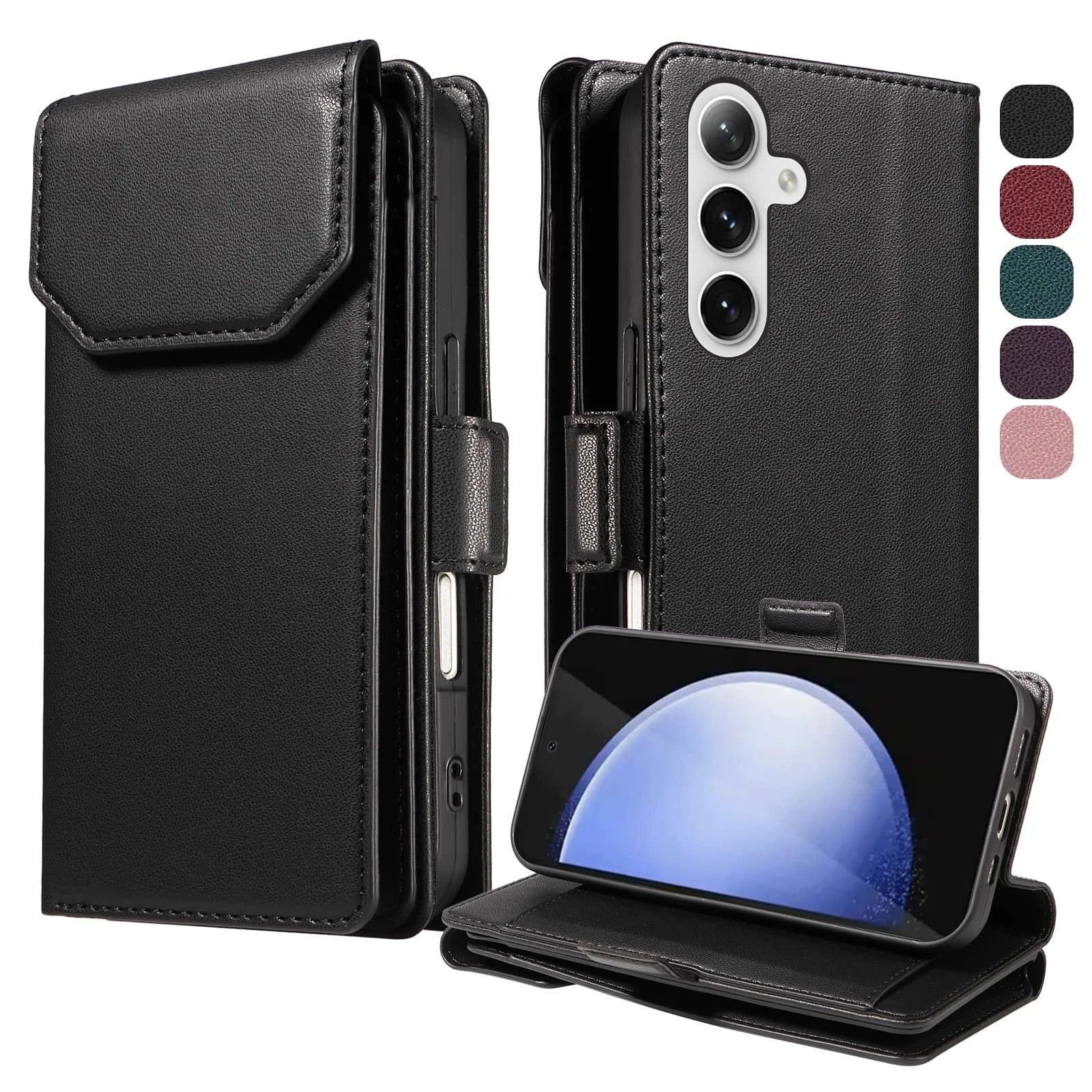 PureGuardCases Leather Wallet Flip Case for Google Pixel