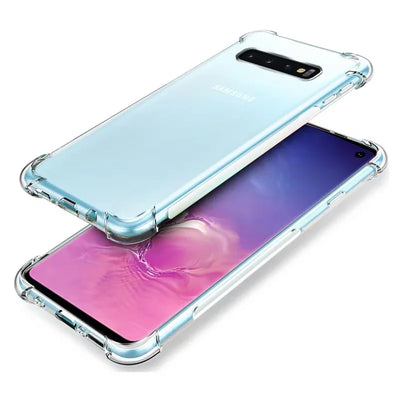 PureGuardCases Clear Shockproof TPU Case for Samsung Galaxy