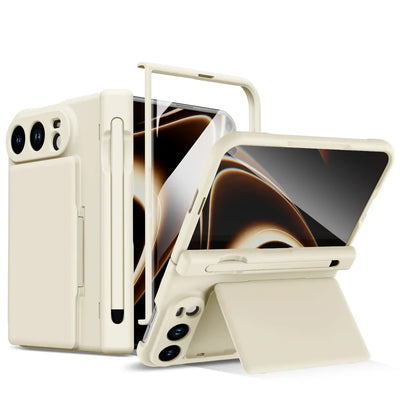 Pen Slot Card Wallet Kickstand Case for iPhone Duo - Product View 11