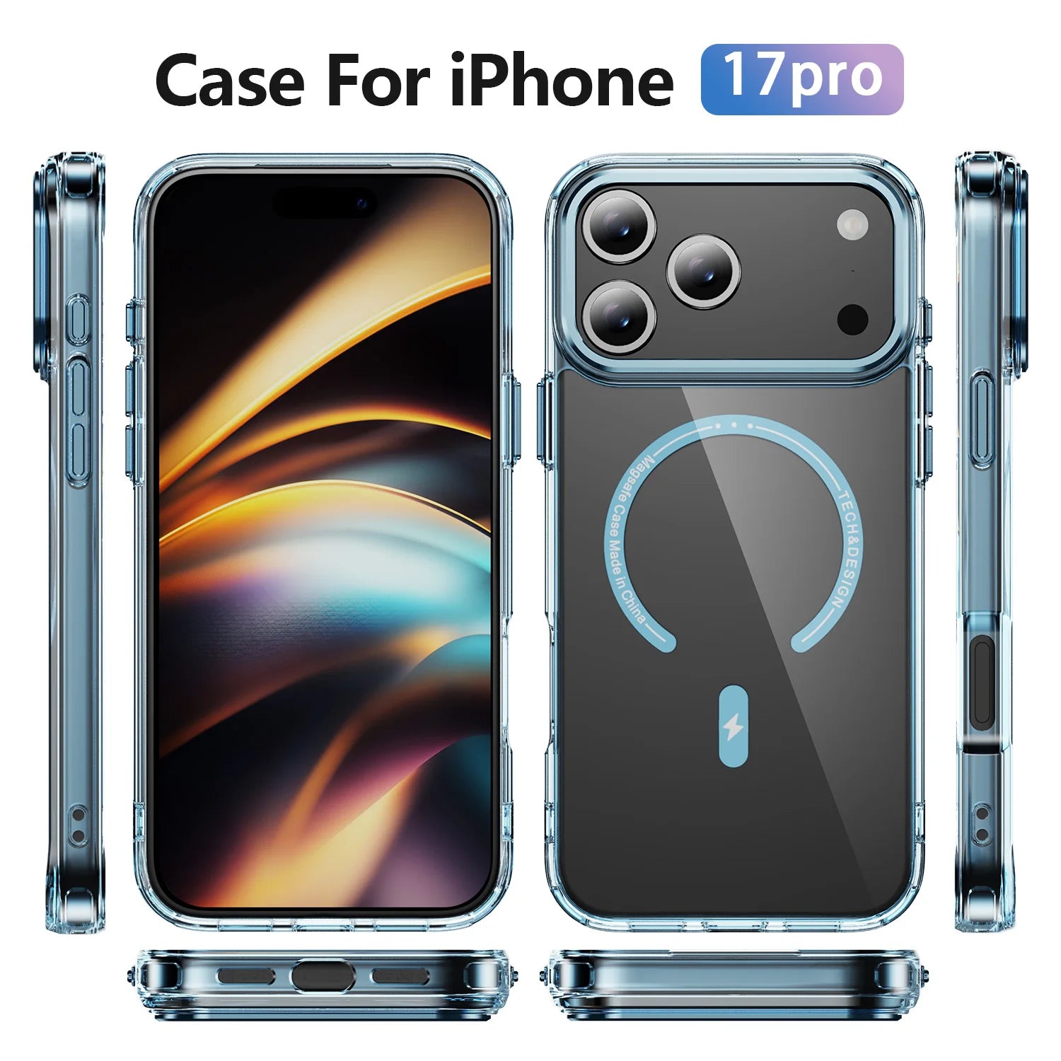 PureGuardCases Luxury Phantom HD Clear iPhone Case – MagSafe Shockproof Magnetic Cover