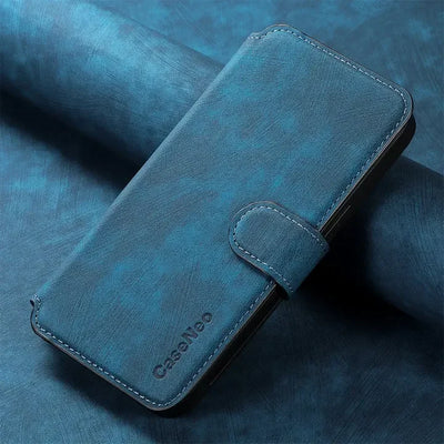 Blue 2-in-1 detachable RFID magnetic leather card holder wallet case for Google Pixel 11, 10 and 9 series