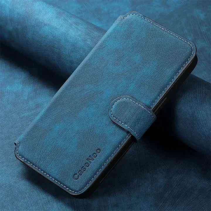 Blue 2-in-1 detachable RFID magnetic leather card holder wallet case for Google Pixel 11, 10 and 9 series