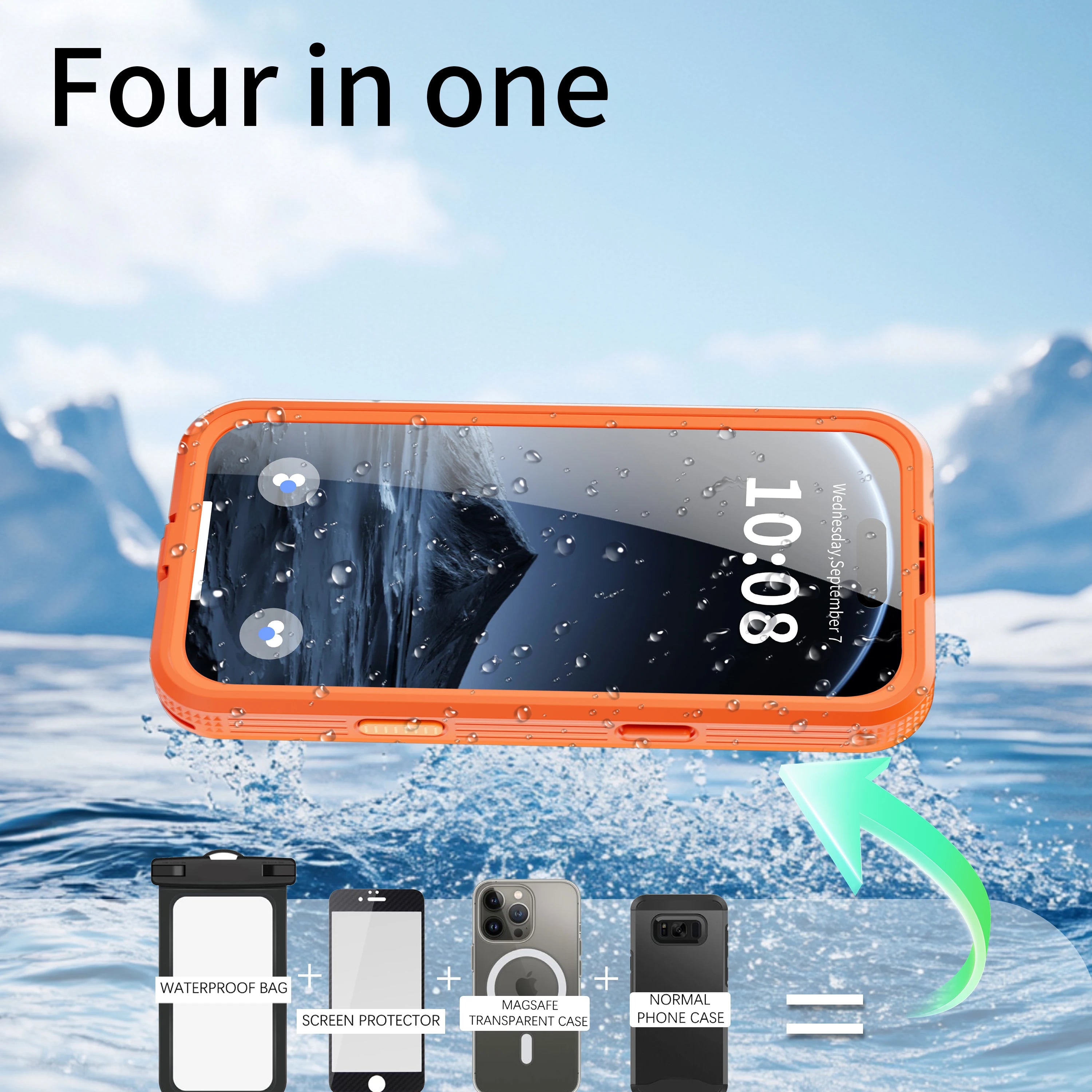 PureGuardCases IP68 Waterproof iPhone Case – MagSafe Diving & Swimming Protective Cover