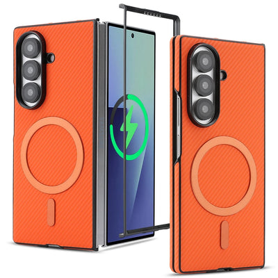 PureGuardCases Carbon Fiber Magnetic Case for Samsung Galaxy Z Fold