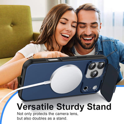 360° Rotatable MagSafe Ring Stand Rugged Case with Flip Camera Cover for iPhone 17, Air & 16-11 - Product View 8