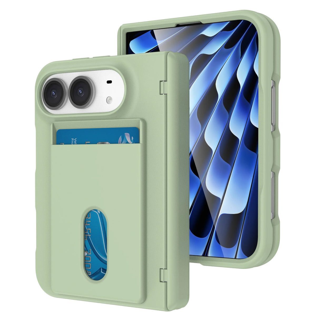 Card Slot Hinge Case for iPhone Duo, Skin-Feel Frosted - Product View 15
