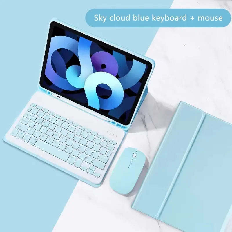 PureGuardCases Colorful Bluetooth Keyboard Case for iPad
