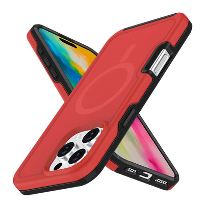PureGuardCases Dual Layer Armor iPhone Case – MagSafe Shockproof Matte Cover