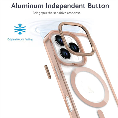 PureGuardCases Clear Metal Lens iPhone Case – MagSafe Shockproof Cover