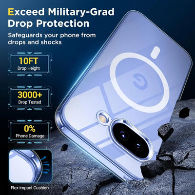 PureGuardCases Clear Magnetic Case for Google Pixel