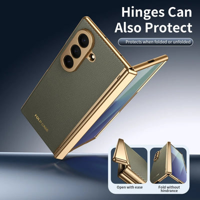 PureGuardCases Luxury Armor Case with Hinge Protection for Samsung Galaxy Z Fold