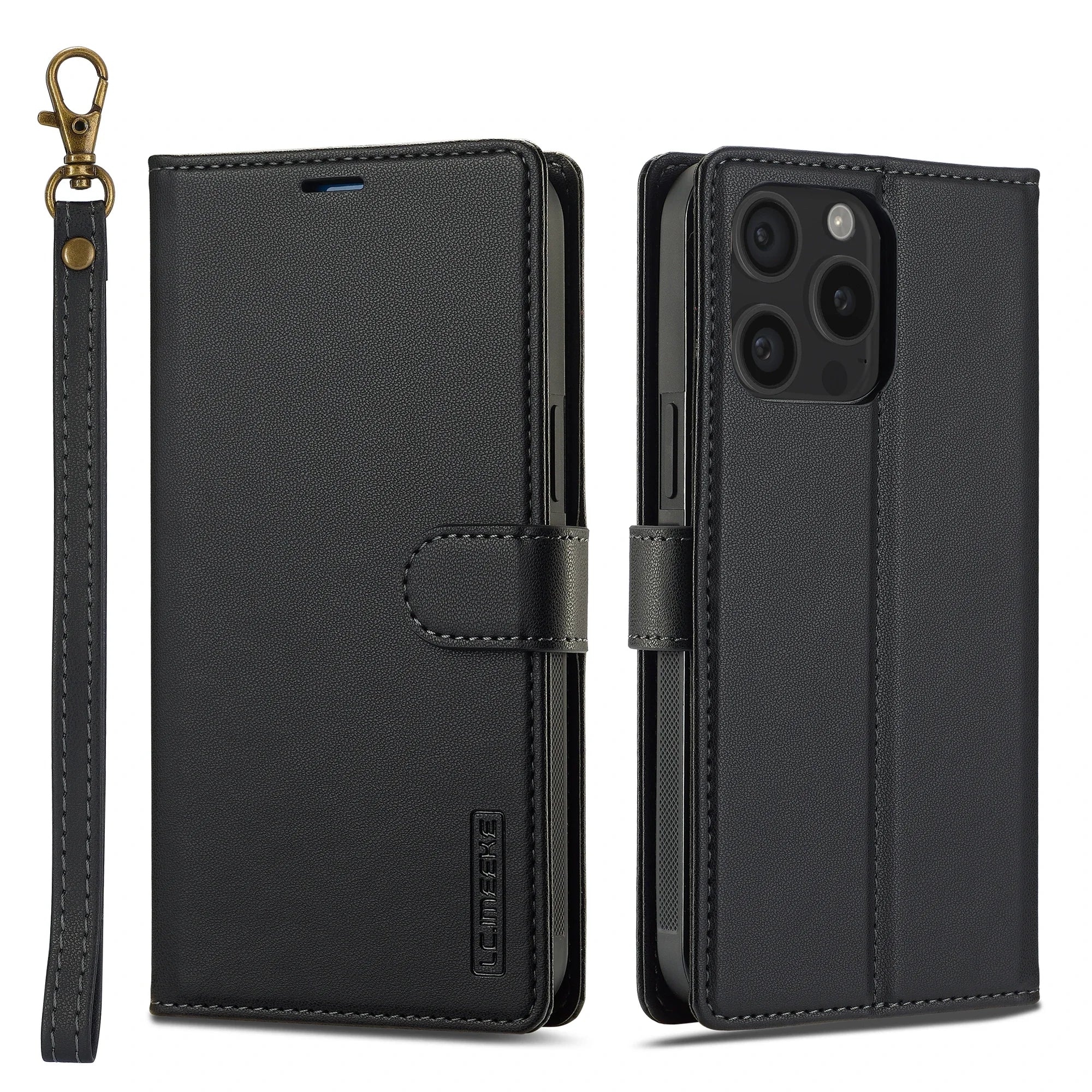 PureGuardCases 2-in-1 Magnetic Detachable Leather Wallet Case for iPhone