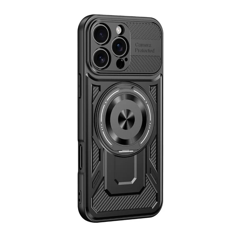PureGuardCases 360° Rotatable Kickstand iPhone Case – MagSafe Shockproof Cover