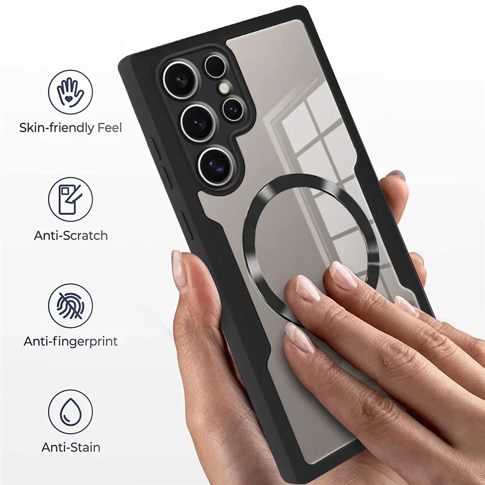 PureGuardCases 360° Full-Body Clear Case for Samsung Galaxy