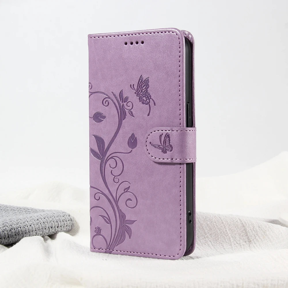 Butterfly Wallet Case iPhone 18 Pro Max, Purple, side angle