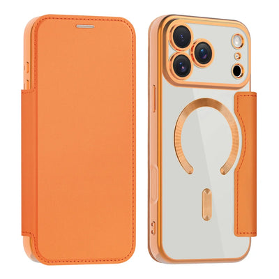 Clear Flip MagSafe Case iPhone 11-18, Orange
