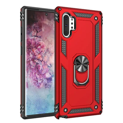 PureGuardCases Military Armor Ring Kickstand Case for Samsung Galaxy Note 10