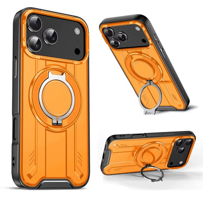 PureGuardCases 360° Rotate Stand iPhone Case – MagSafe Shockproof Armor Cover