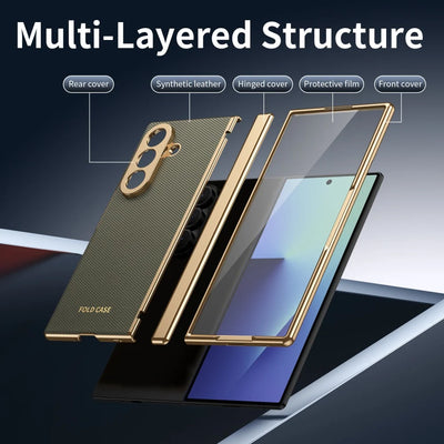 PureGuardCases Luxury Armor Case with Hinge Protection for Samsung Galaxy Z Fold