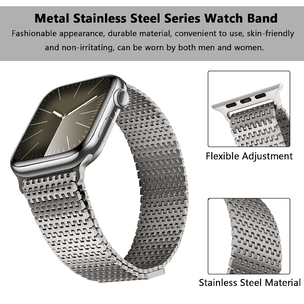 Milanese Steel Band Watch 42-49, magnetic clasp