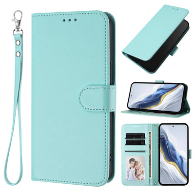 Lanyard Flip Wallet Case iPhone 11-18, Mint