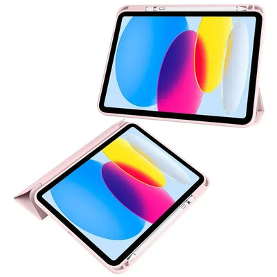 PureGuardCases Clear Back Trifold Case with Pencil Holder for iPad