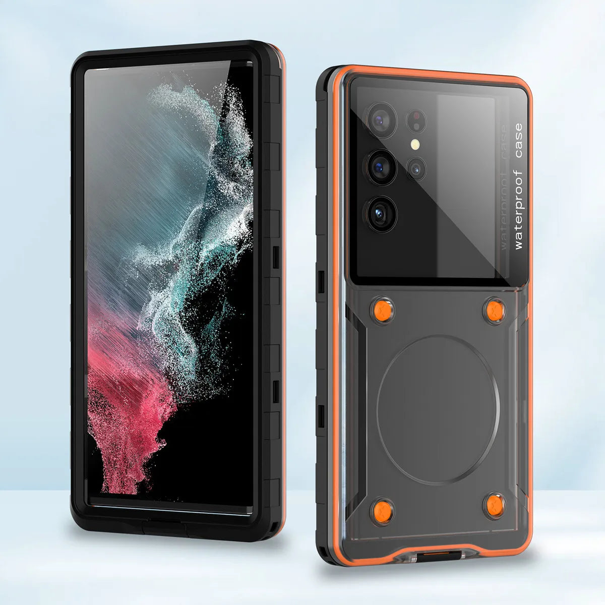 PureGuardCases IP68 Waterproof Phone Pouch for Phones Up to 6.9"