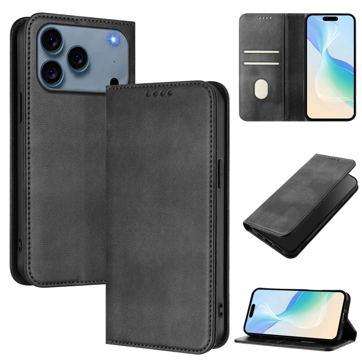 Magnetic Flip Case iPhone 11-18, corner armor