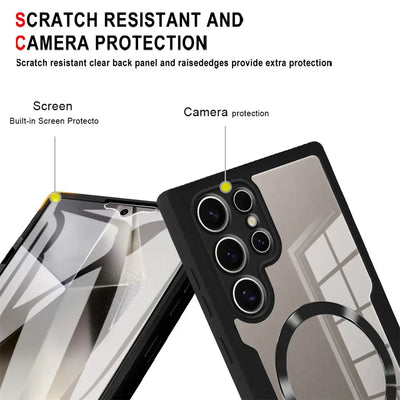 PureGuardCases 360° Full-Body Clear Case for Samsung Galaxy