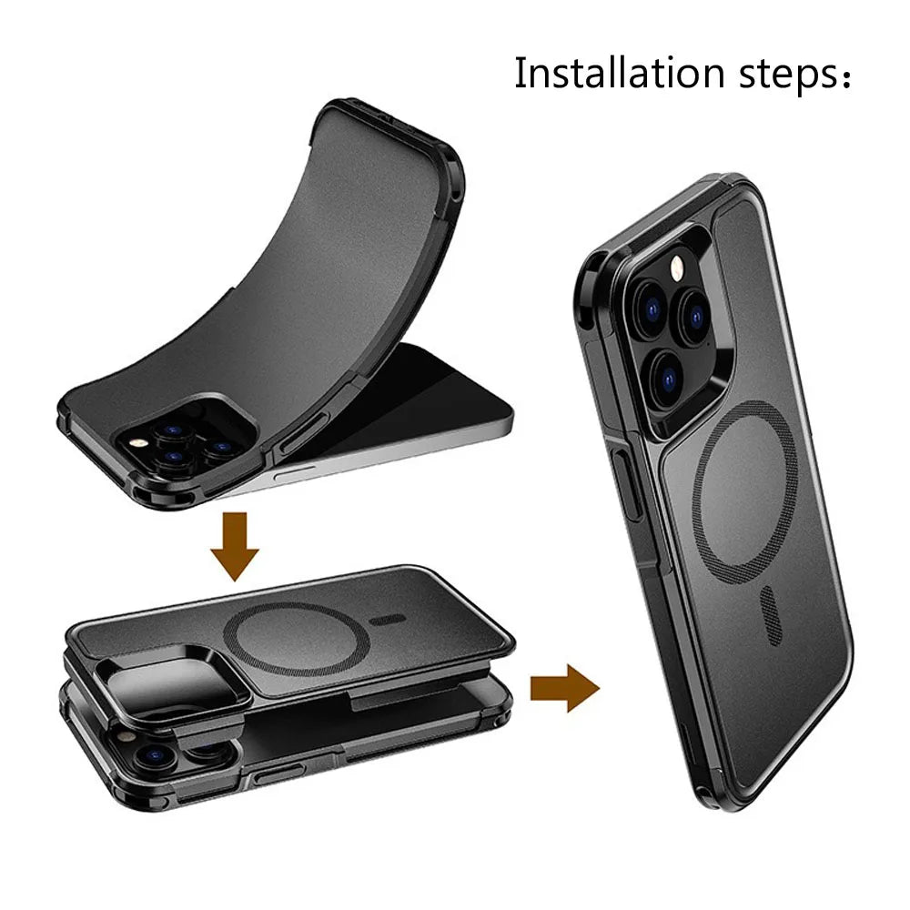 PureGuardCases Military Grade Tough iPhone Case – MagSafe Shockproof Protective Cover