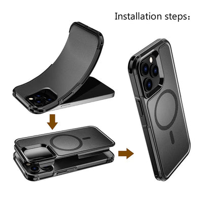 PureGuardCases Military Grade Tough iPhone Case – MagSafe Shockproof Protective Cover