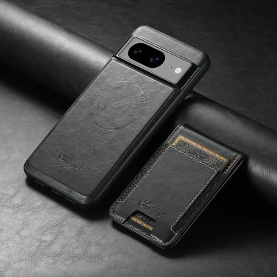PureGuardCases Oil Wax Leather MagSafe Wallet Case for Google Pixel