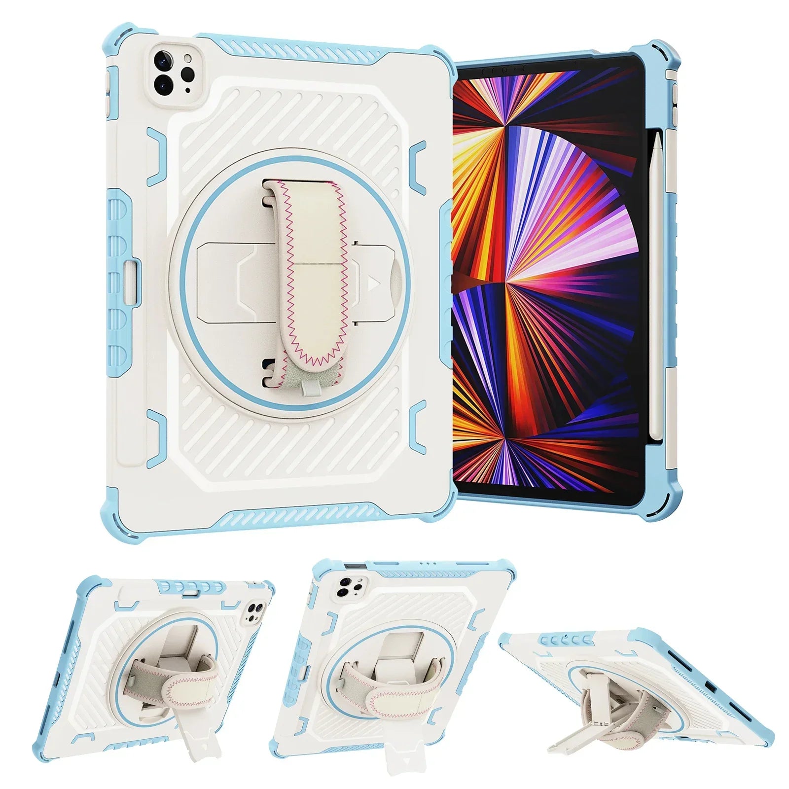 PureGuardCases 360° Kickstand Rugged Case for iPad