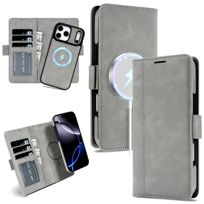 2-in-1 MagSafe Wallet for iPhone, Gray