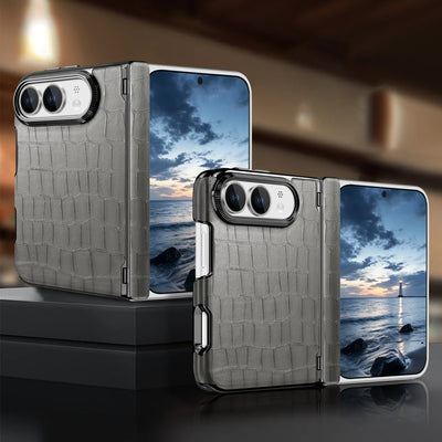 Crocodile-Texture Hinge Case for iPhone Duo, Shockproof - Product View 10
