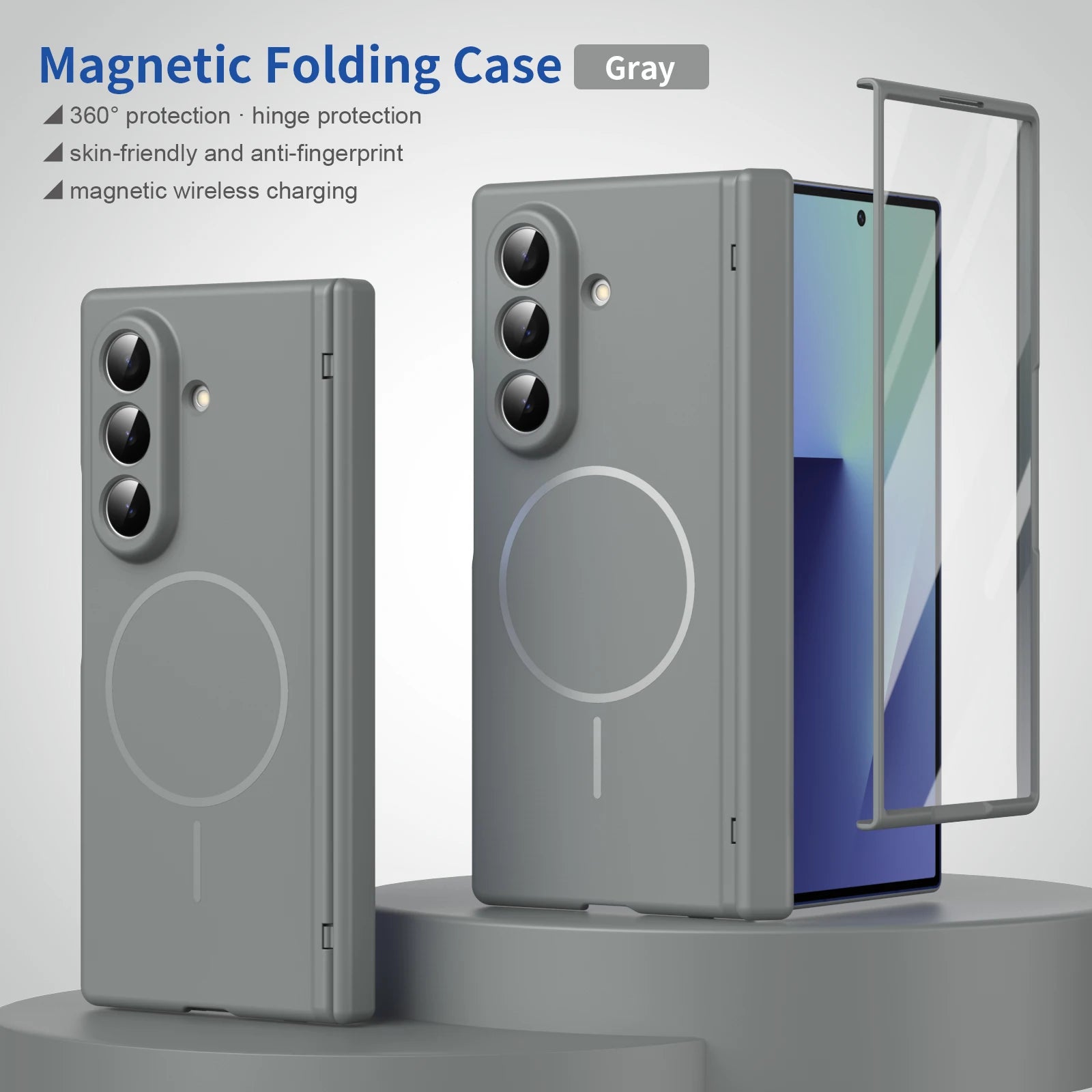 PureGuardCases Magnetic Hinge Protection Case for Samsung Galaxy Z Fold