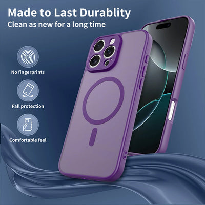 PureGuardCases Matte Translucent iPhone Case – MagSafe Shockproof Cover