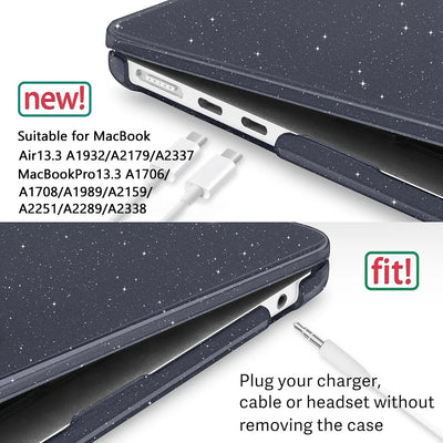 PureGuardCases Glitter Protective Case for MacBook Air & Pro