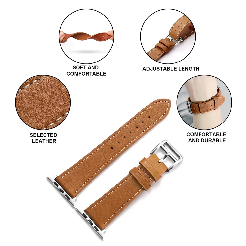 PureGuardCases Business Leather Band for Apple Watch