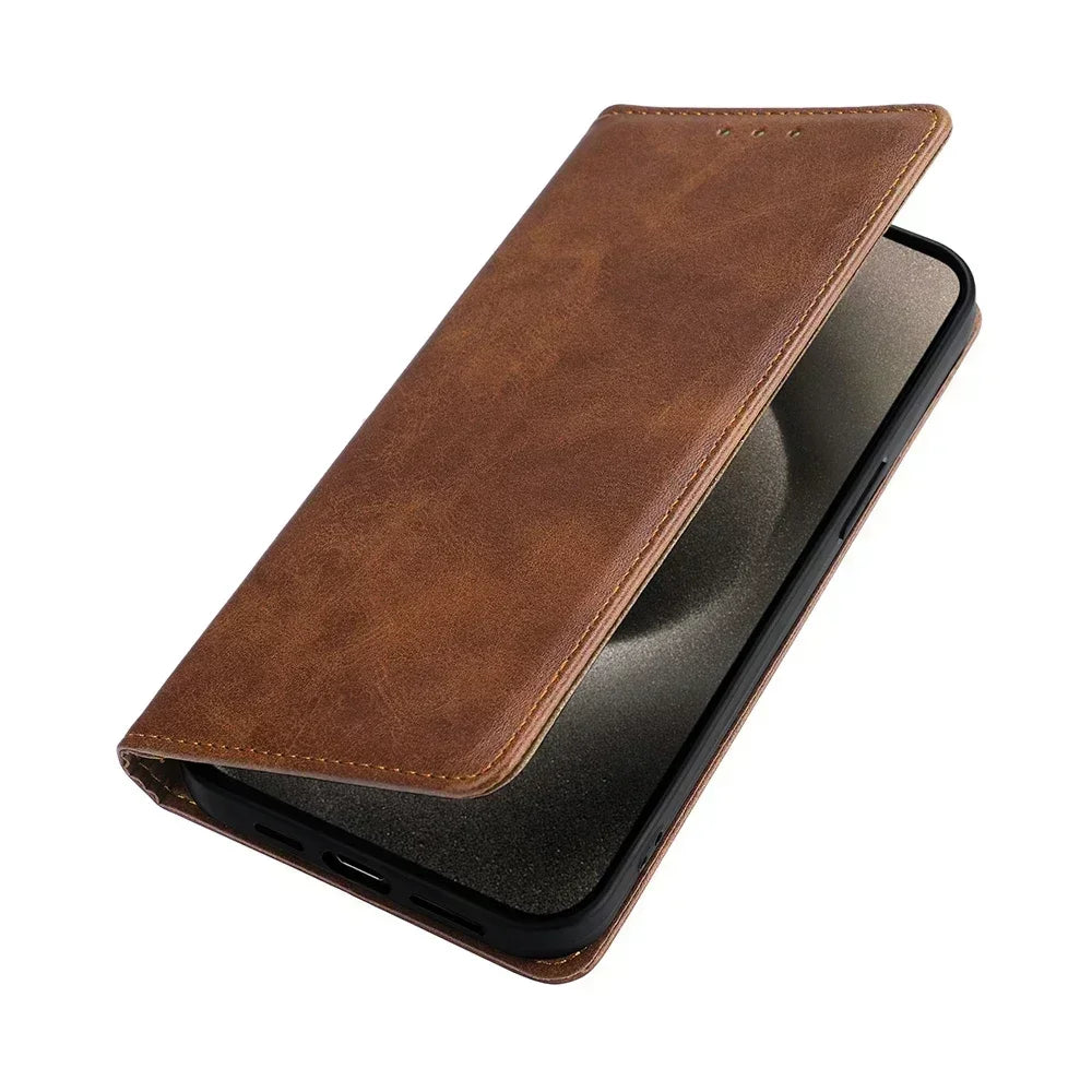 PureGuardCases Business Magnetic Leather Wallet Case for Google Pixel
