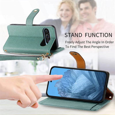 Zipper Wallet Case with Wrist Strap for Google Pixel 10-6 - Product View 4