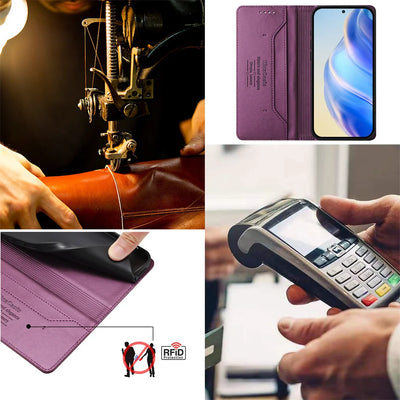Magnetic Leather Folio Flip Wallet Case for Samsung Galaxy A42 5G, A51, A32, A33, A52, A53 & A73 - image 4