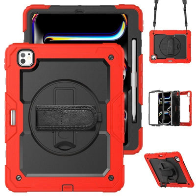 PureGuardCases Rugged Kickstand Case with Shoulder Strap for iPad